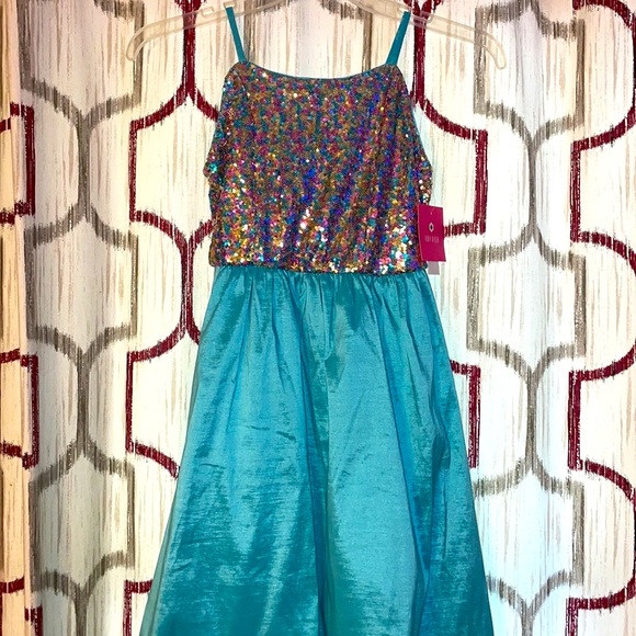NWT - girls party/cocktail dress size 14 - Sequins, fancy- Holiday Dress🎁 - Picture 2 of 16